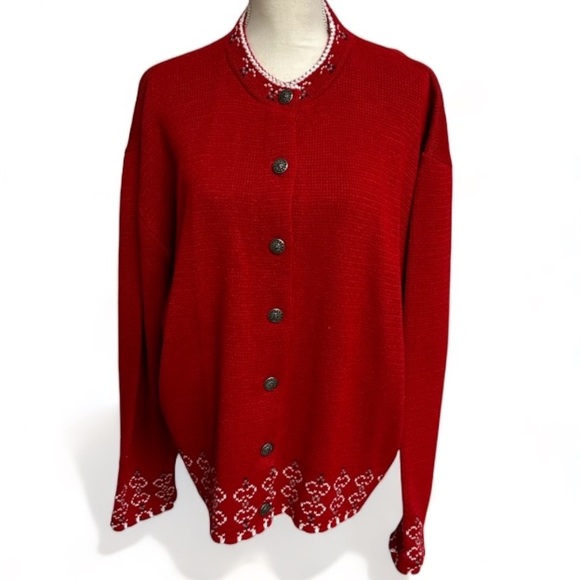 Amana Ladies Long Sleeve Button Down Sweater Plus Size XXL Worn Once - Picture 1 of 7